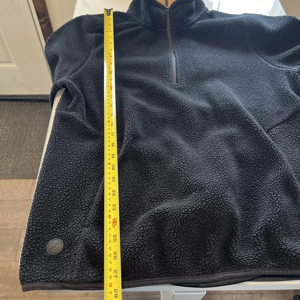 Cuts 1/4 Zip Men's Black Large Fleece Polartec Minalmalist‎